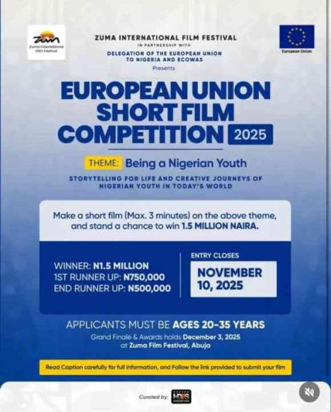 2025 European Union Short Film Competition for Nigerians